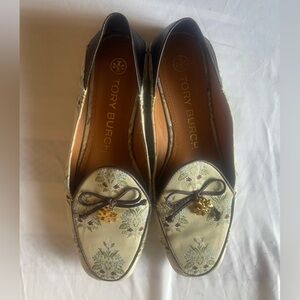 Tory Burch embroidered loafer/mules